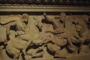 Detail of the Alexander sarcophagus