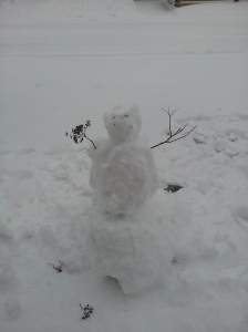 The first of three snowmen