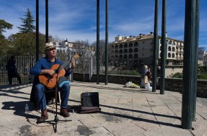 A view with a Spanish guitarist