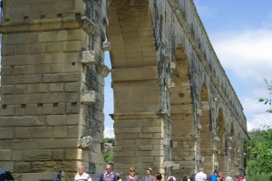 In the shadow of Pont du Gard